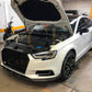 P Style Carbon Fibre Front Splitter for Audi A3 Saloon Non S Line 16-19-Carbon Factory