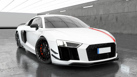 P Style Carbon Fibre Front Splitter for Audi R8 V10 Gen 2 15-19-Carbon Factory