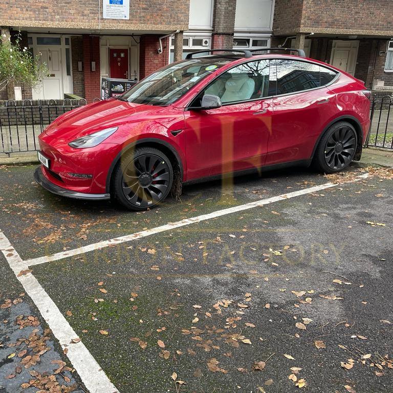 P Style Carbon Fibre Front Splitter for Tesla Model Y 19-23-Carbon Factory
