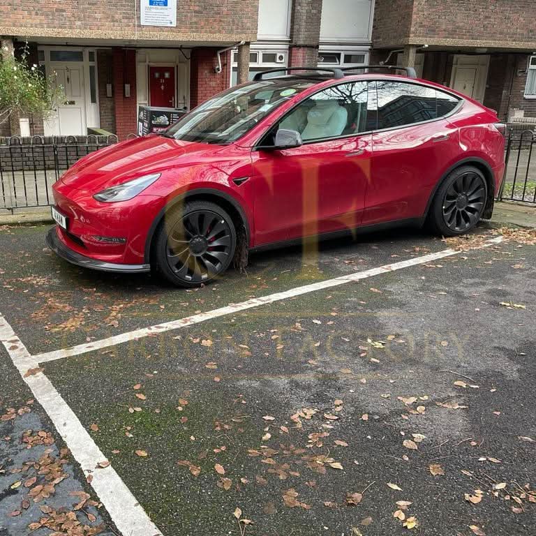 P Style Carbon Fibre Front Splitter for Tesla Model Y 19-23 - Carbon Factory