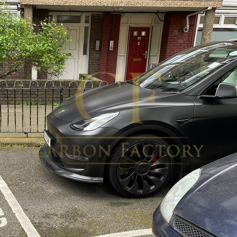 P Style Carbon Fibre Front Splitter for Tesla Model Y 19-23-Carbon Factory