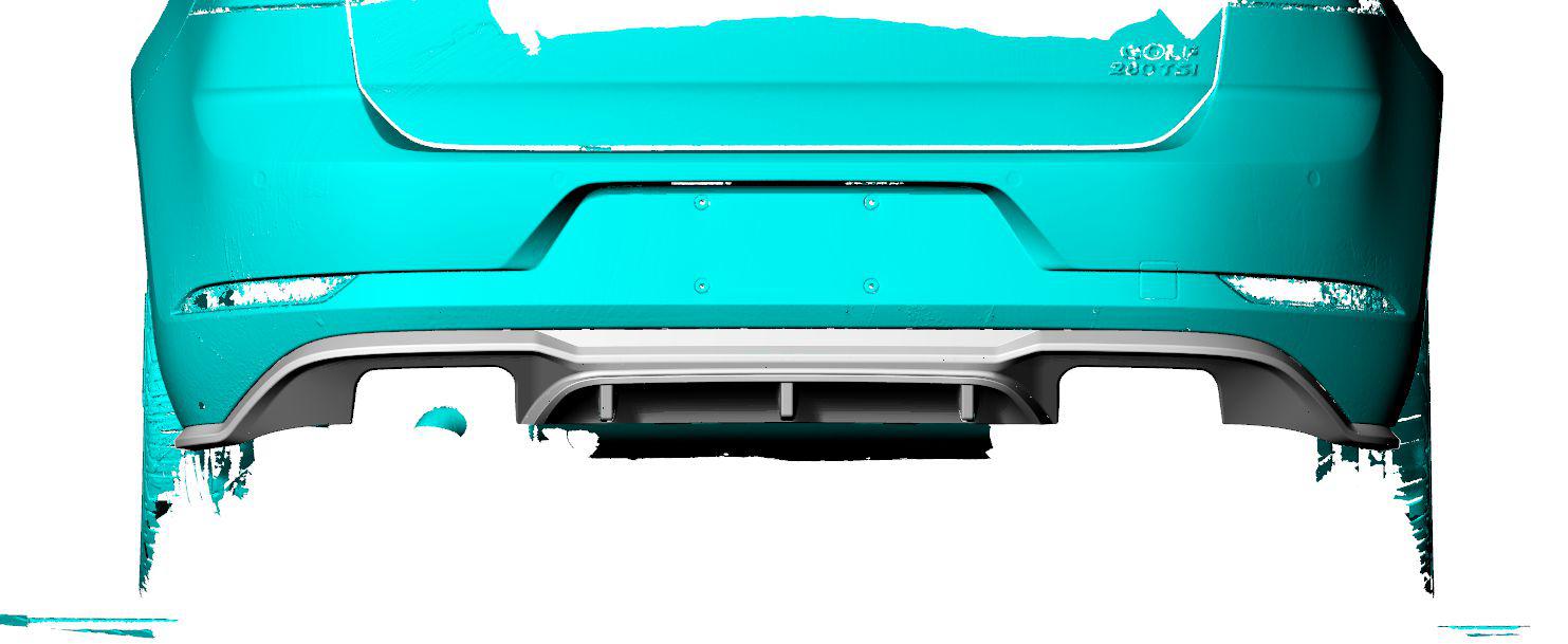 P Style Carbon Fibre Rear Diffuser for VW Golf MK7.5 GTI 17-20-Carbon Factory