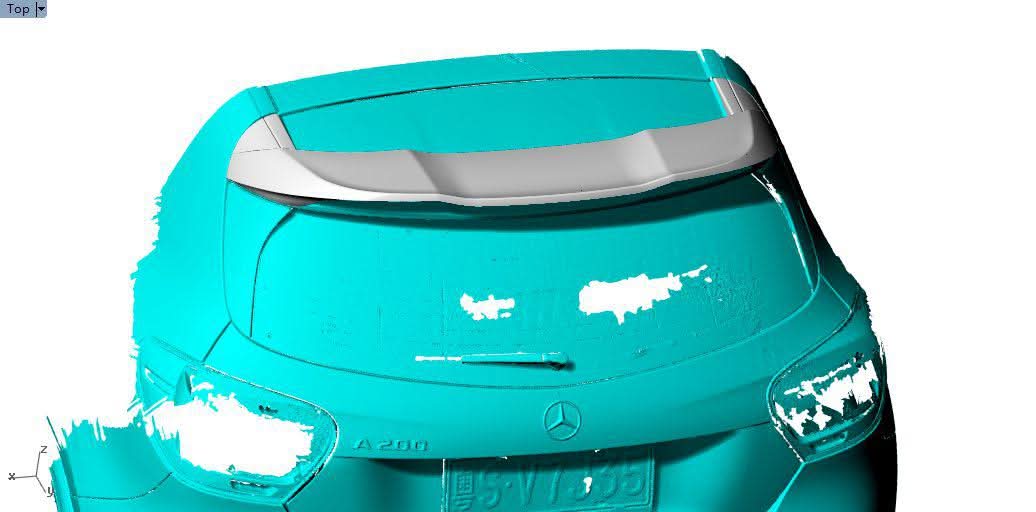 P Style Carbon Fibre Roof Spoiler for Mercedes Benz W176 A Class 13-18 - Carbon Factory