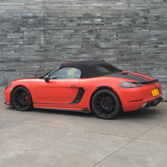 P Style Carbon Fibre Side Skirts for Porsche Boxster & Cayman 718 16-19-Carbon Factory