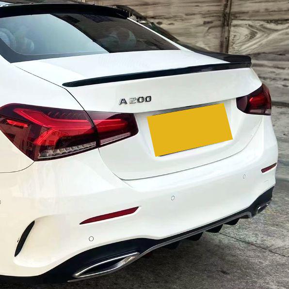 P Style Gloss Black Boot Spoiler for Mercedes Benz W177 A Class Saloon 18-23-Carbon Factory