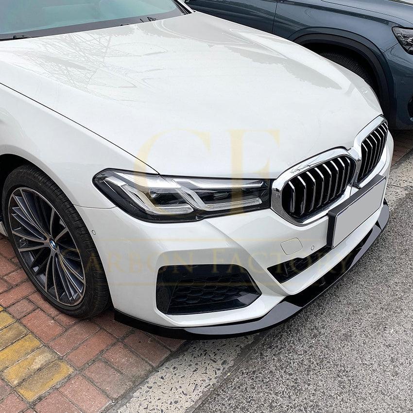 P Style Gloss Black Front Splitter for BMW G30 G31 5 Series LCI 21-24-Carbon Factory