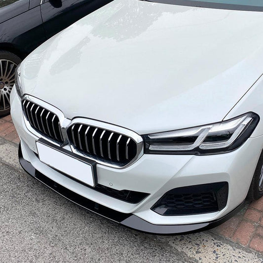 P Style Gloss Black Front Splitter for BMW G30 G31 5 Series LCI 21-24-Carbon Factory