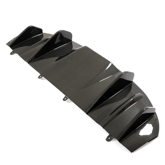 P Style Pre-Preg Carbon Fibre Rear Diffuser for Porsche Taycan 4 Door 19-21-Carbon Factory