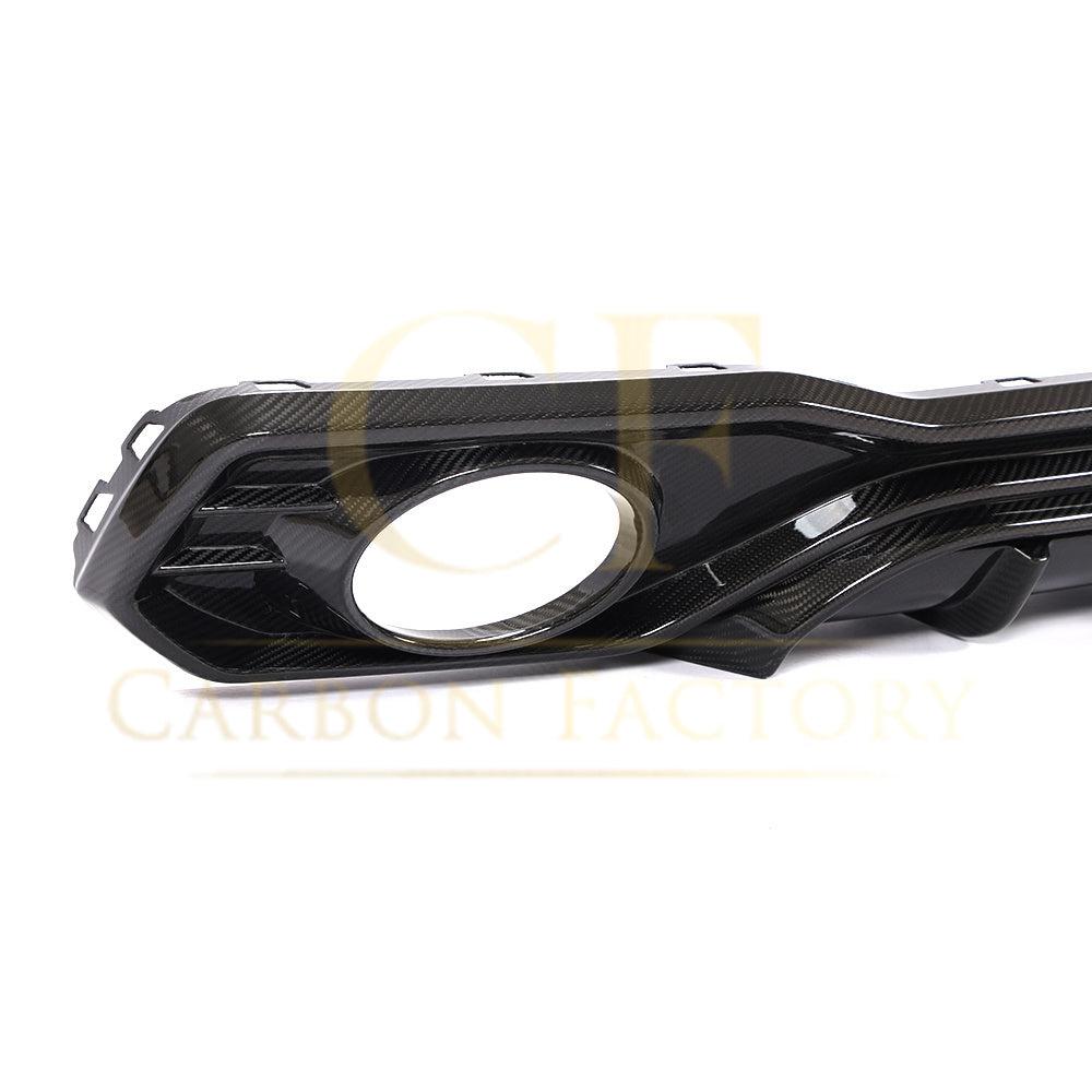 P Style Pre-Preg Carbon Fibre Rear Diffuser with Exhaust Tips for Audi 4K A7 S Line S7 19-22-Carbon Factory