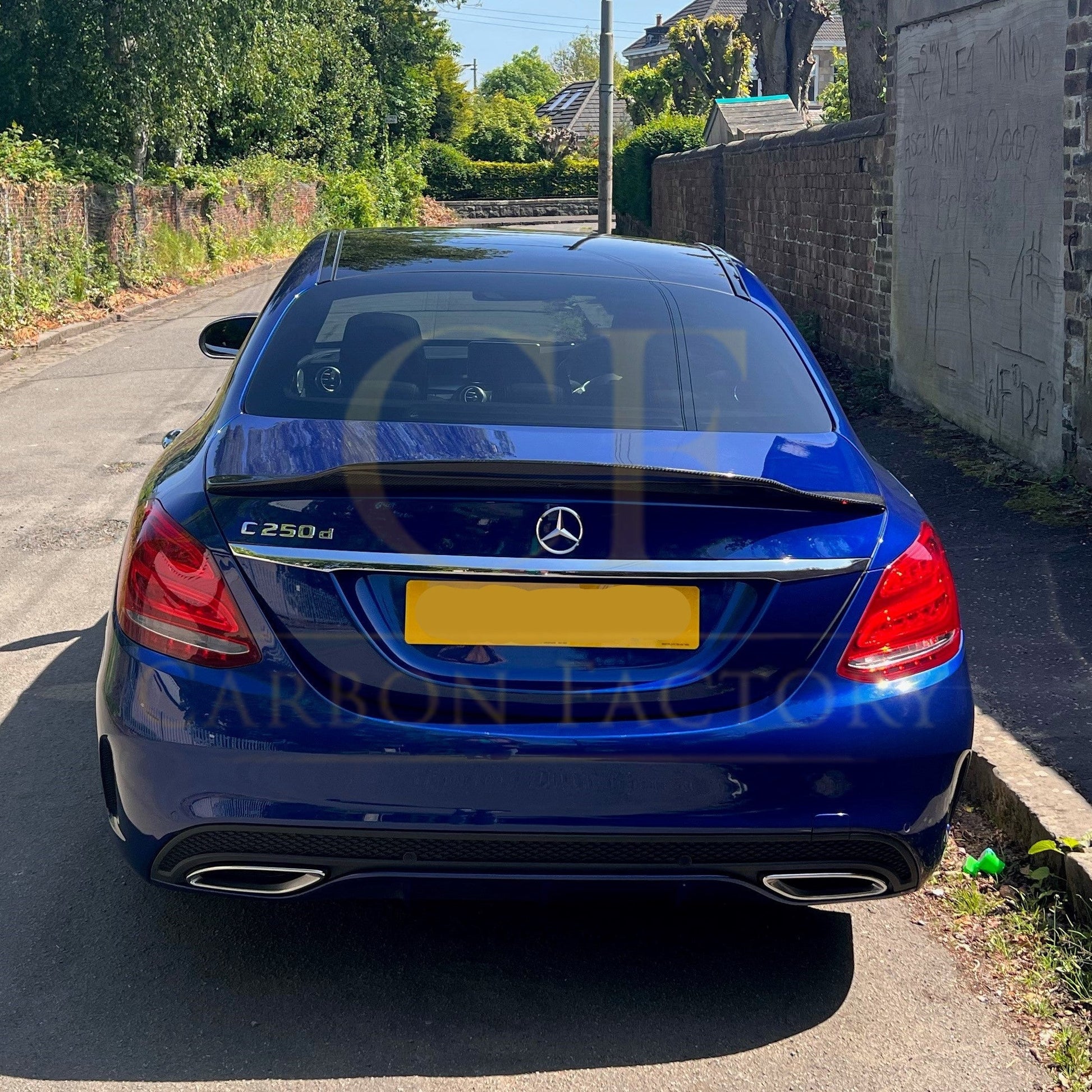 PSM Style Carbon Fibre Boot Spoiler for Mercedes Benz W205 C Class 15-21-Carbon Factory