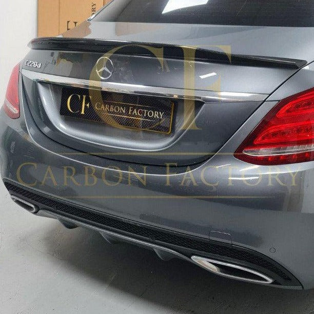 PSM Style Carbon Fibre Boot Spoiler for Mercedes Benz W205 C Class 15-21-Carbon Factory