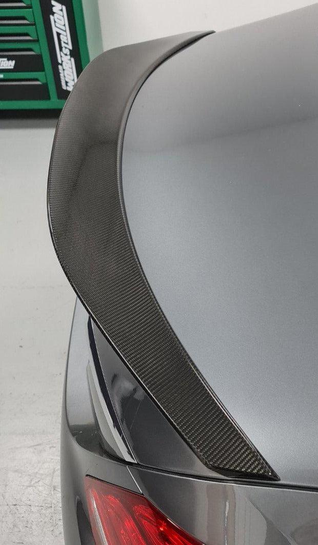 PSM Style Carbon Fibre Boot Spoiler for Mercedes Benz W205 C Class 15-21-Carbon Factory