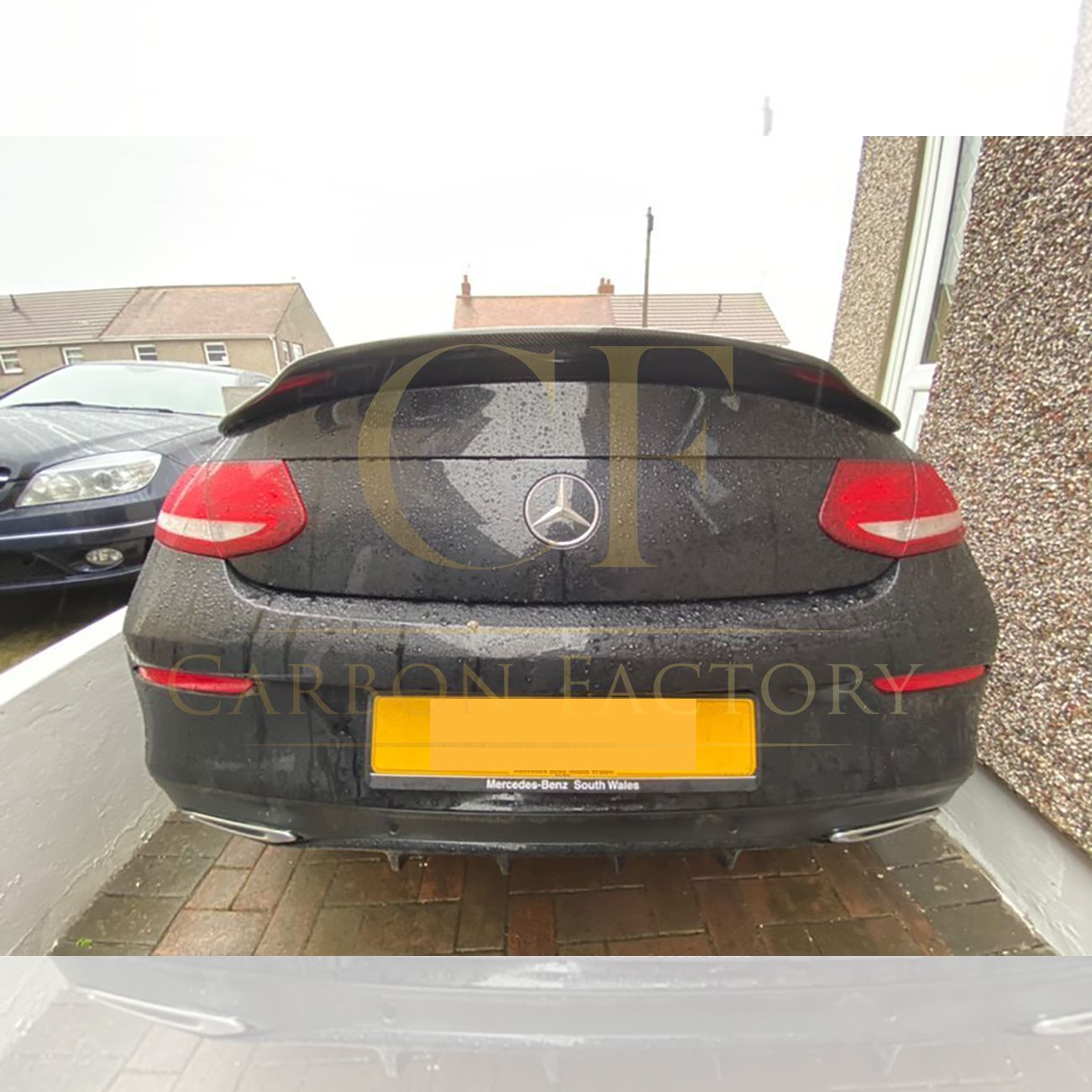 PSM Style Carbon Fibre Boot Spoiler for Mercedes Benz W205 C Class 15-21-Carbon Factory