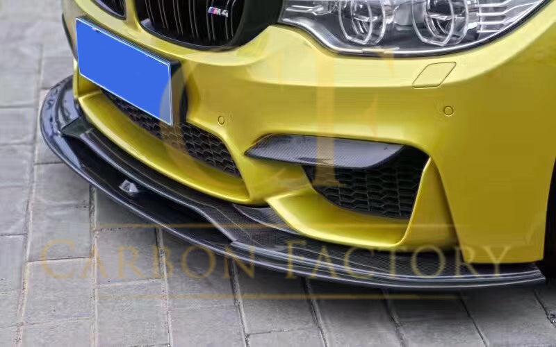 PSM Style Carbon Fibre Front Splitter 2 Pieces for BMW F80 M3 F82 F83 M4 14-20-Carbon Factory