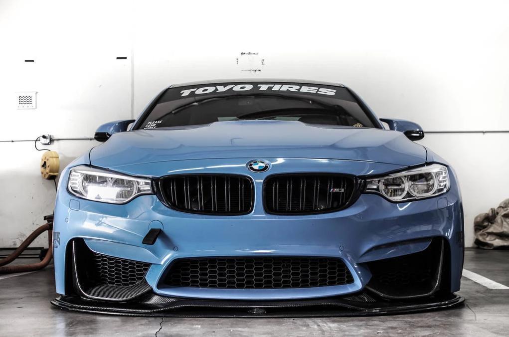 PSM Style Carbon Fibre Front Splitter 2 Pieces for BMW F80 M3 F82 F83 M4 14-20-Carbon Factory