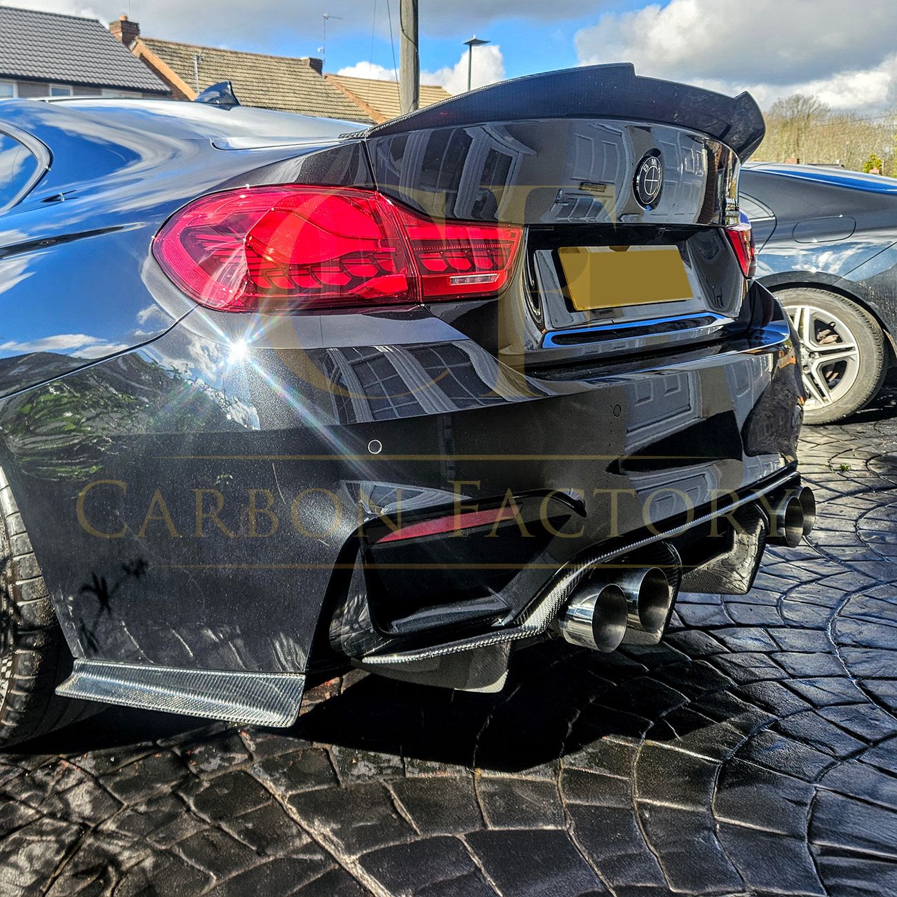 PSM Style Carbon Fibre Rear Diffuser for BMW F80 M3 F82 F83 M4 14-20-Carbon Factory