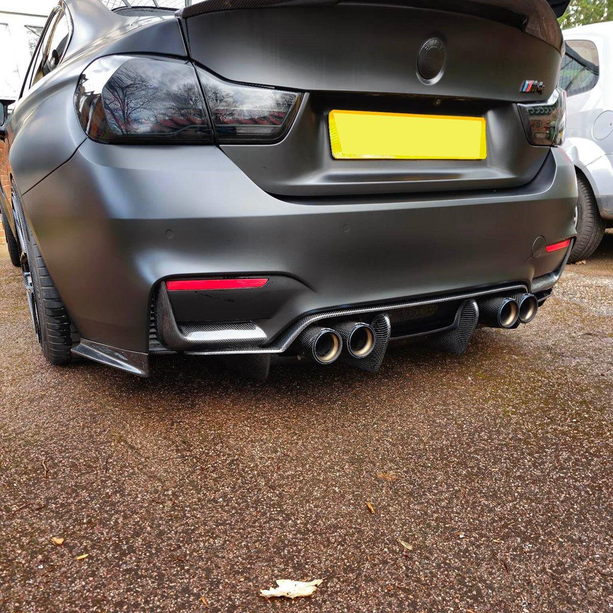 PSM Style Carbon Fibre Rear Diffuser for BMW F80 M3 F82 F83 M4 14-20-Carbon Factory