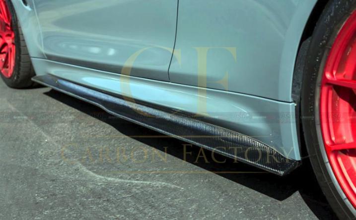 PSM Style Carbon Fibre Side Skirt Extension for BMW F80 M3 14-20-Carbon Factory