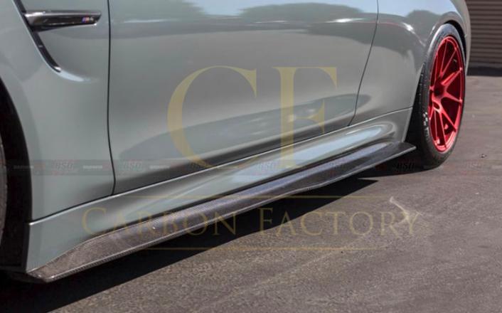 PSM Style Carbon Fibre Side Skirt Extension for BMW F80 M3 14-20-Carbon Factory