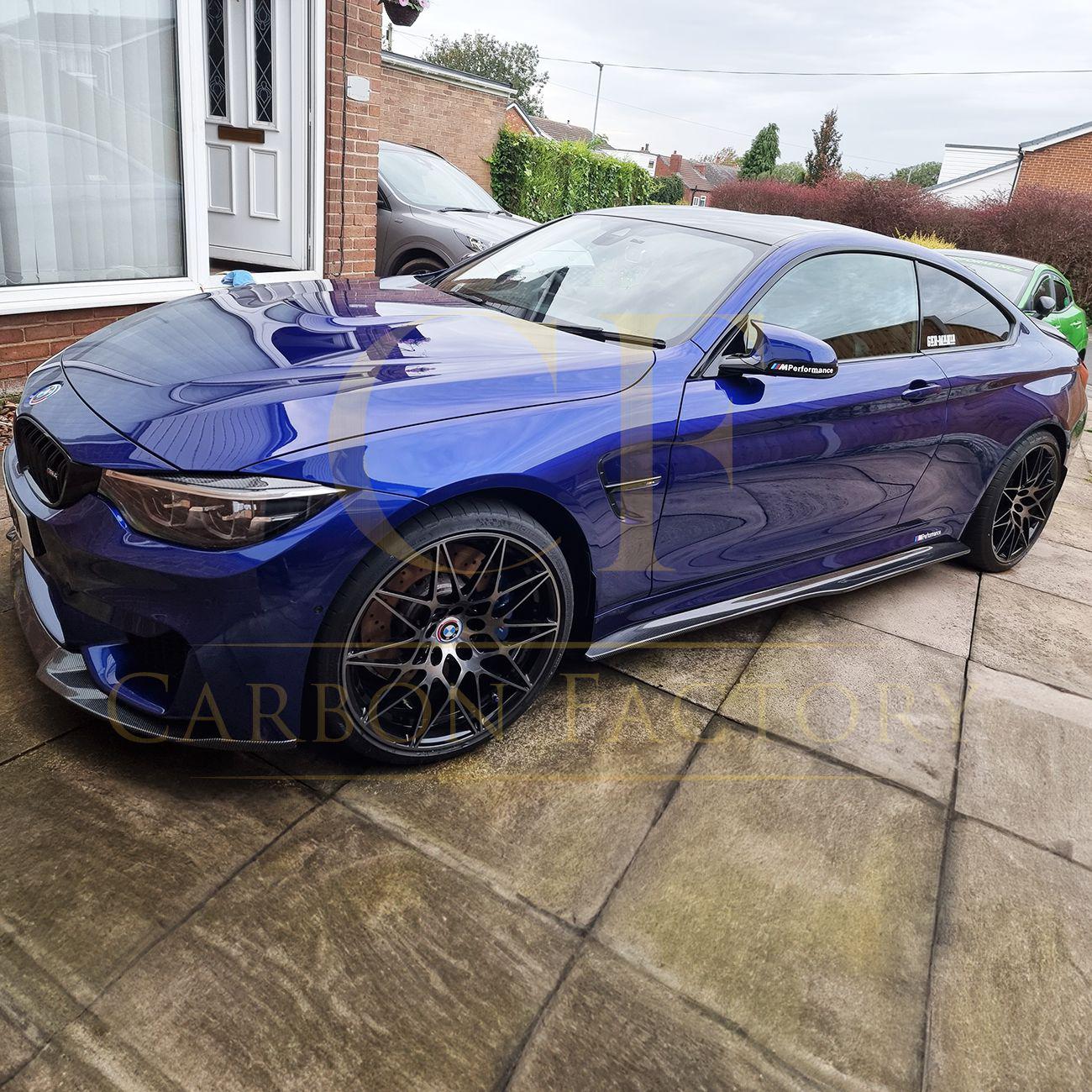PSM Style Carbon Fibre Side Skirts Extension for BMW F82 F83 M4 14-20-Carbon Factory