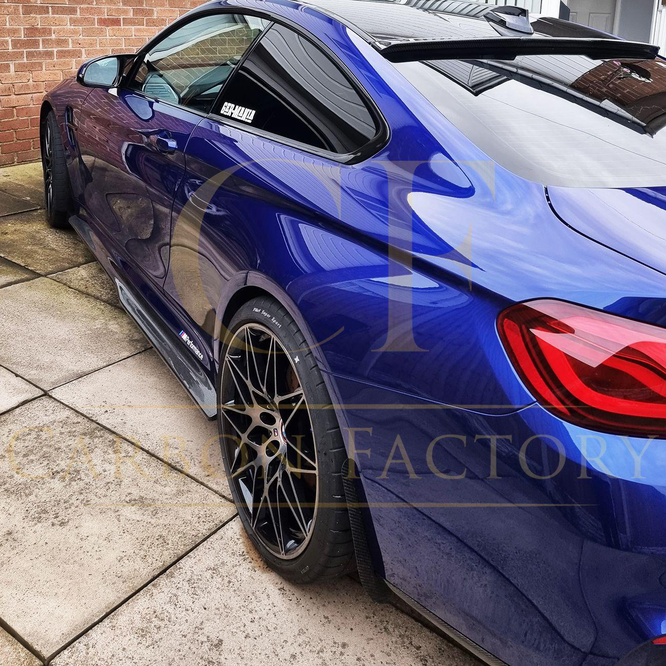 PSM Style Carbon Fibre Side Skirts Extension for BMW F82 F83 M4 14-20-Carbon Factory
