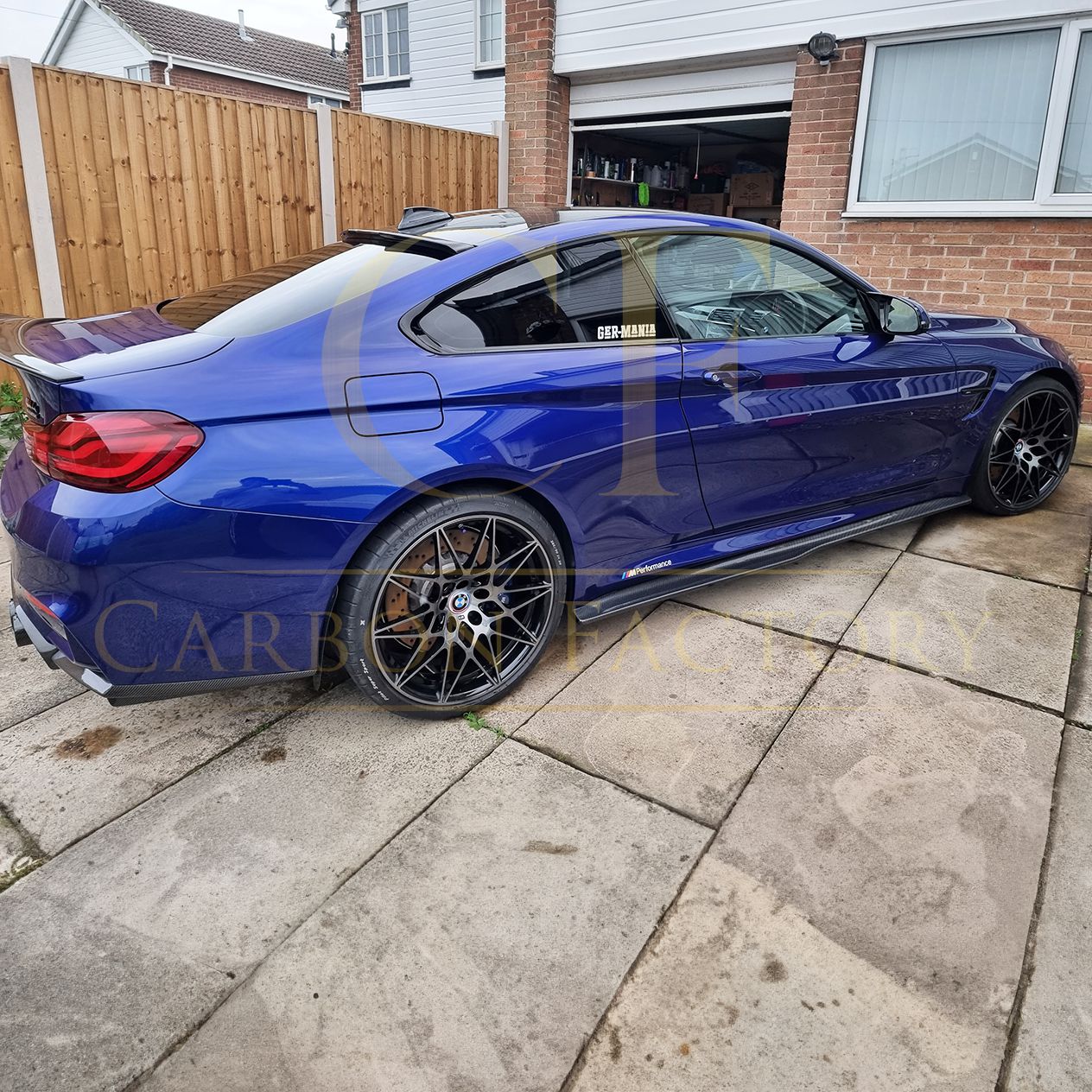 PSM Style Carbon Fibre Side Skirts Extension for BMW F82 F83 M4 14-20-Carbon Factory