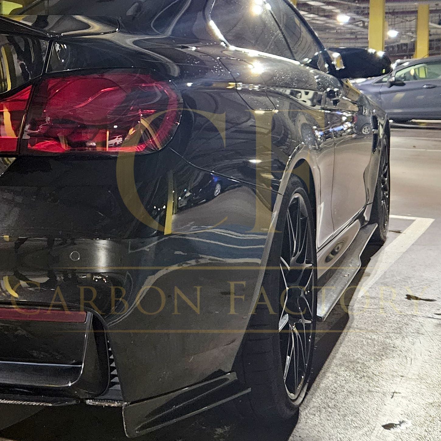 PSM Style Carbon Fibre Side Skirts Extension for BMW F82 F83 M4 14-20-Carbon Factory