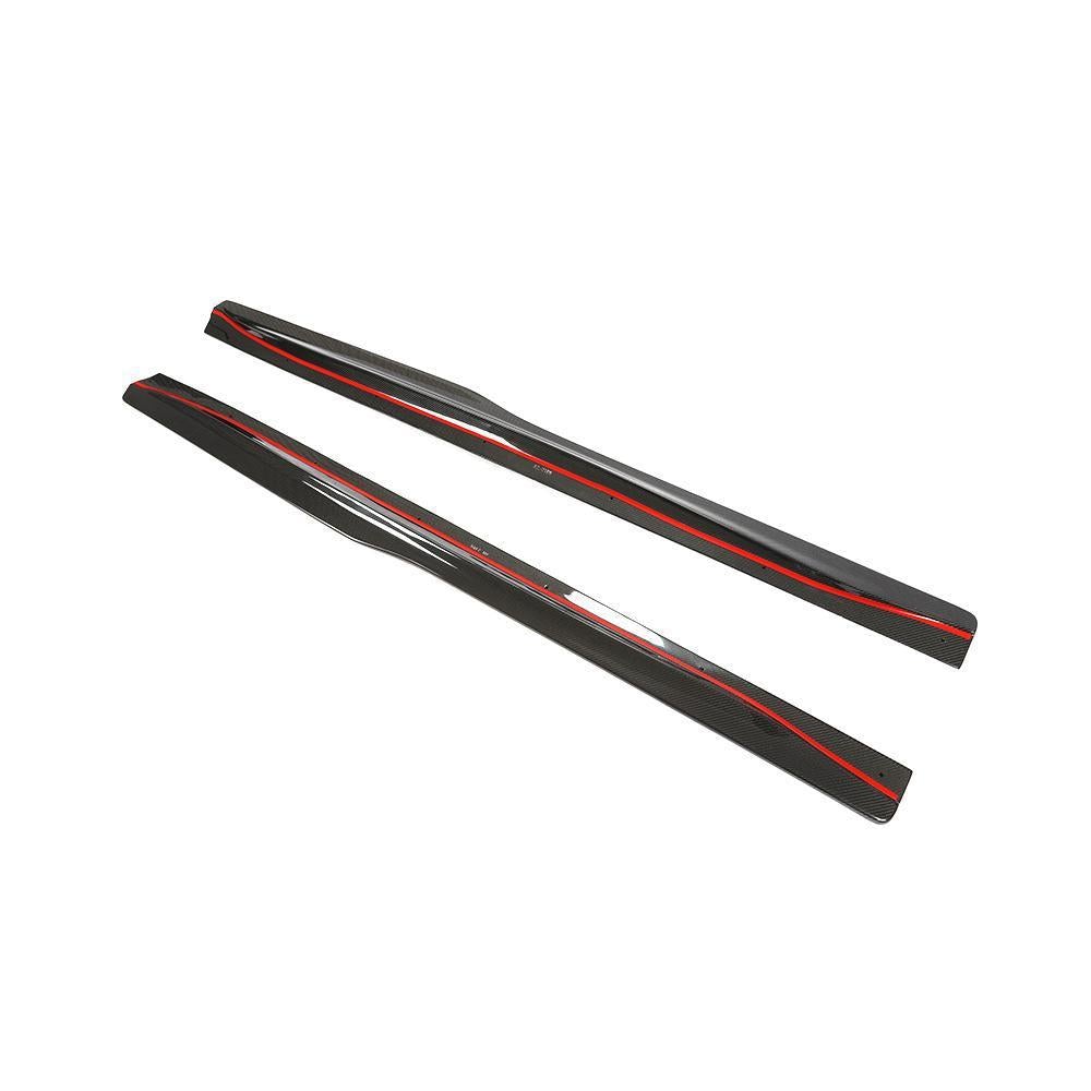 PSM Style Carbon Fibre Side Skirts Extension for BMW F82 F83 M4 14-20-Carbon Factory