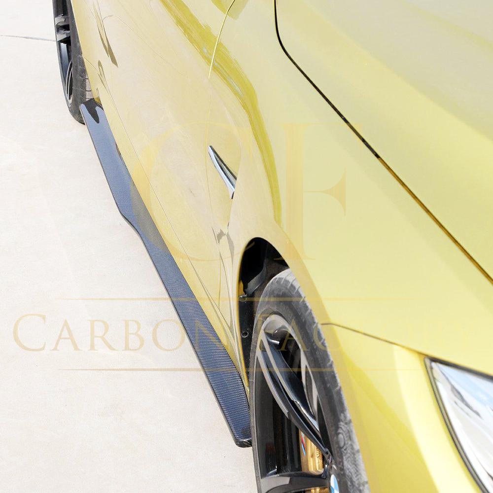 PSM Style Carbon Fibre Side Skirts Extension for BMW F82 F83 M4 14-20-Carbon Factory