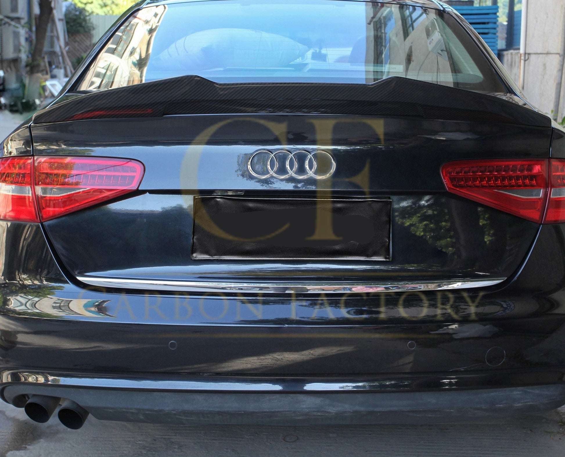 PSM Style Pre-Preg Carbon Fibre Boot Spoiler for Audi A4 B8.5 13-15-Carbon Factory