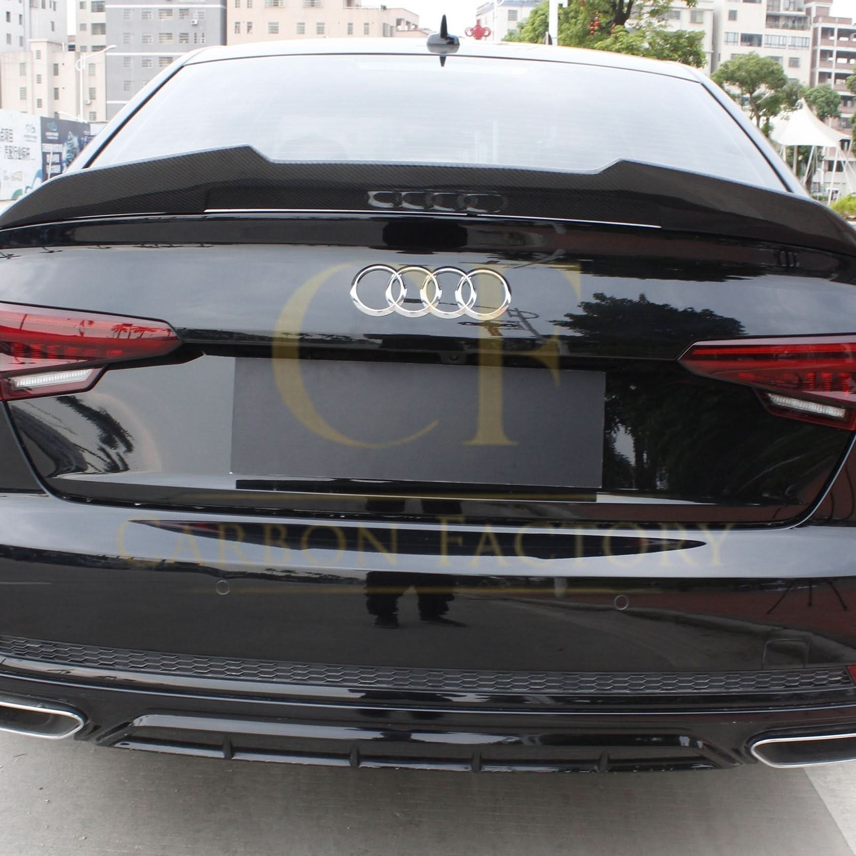 PSM Style Pre-Preg Carbon Fibre Boot Spoiler for Audi A4 S4 B9 16-22 - Carbon Factory