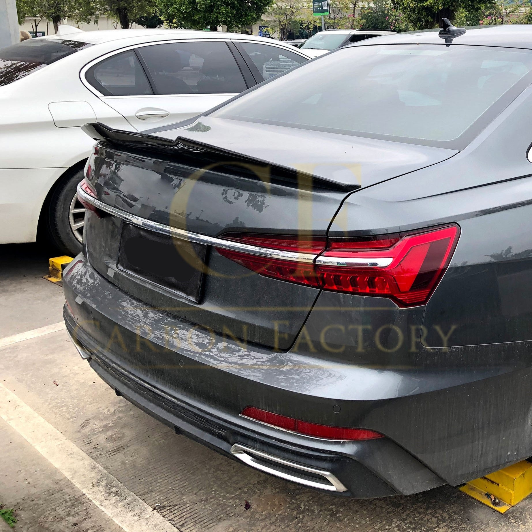 PSM Style Pre-Preg Carbon Fibre Boot Spoiler for Audi C8 A6 S6 19-24-Carbon Factory