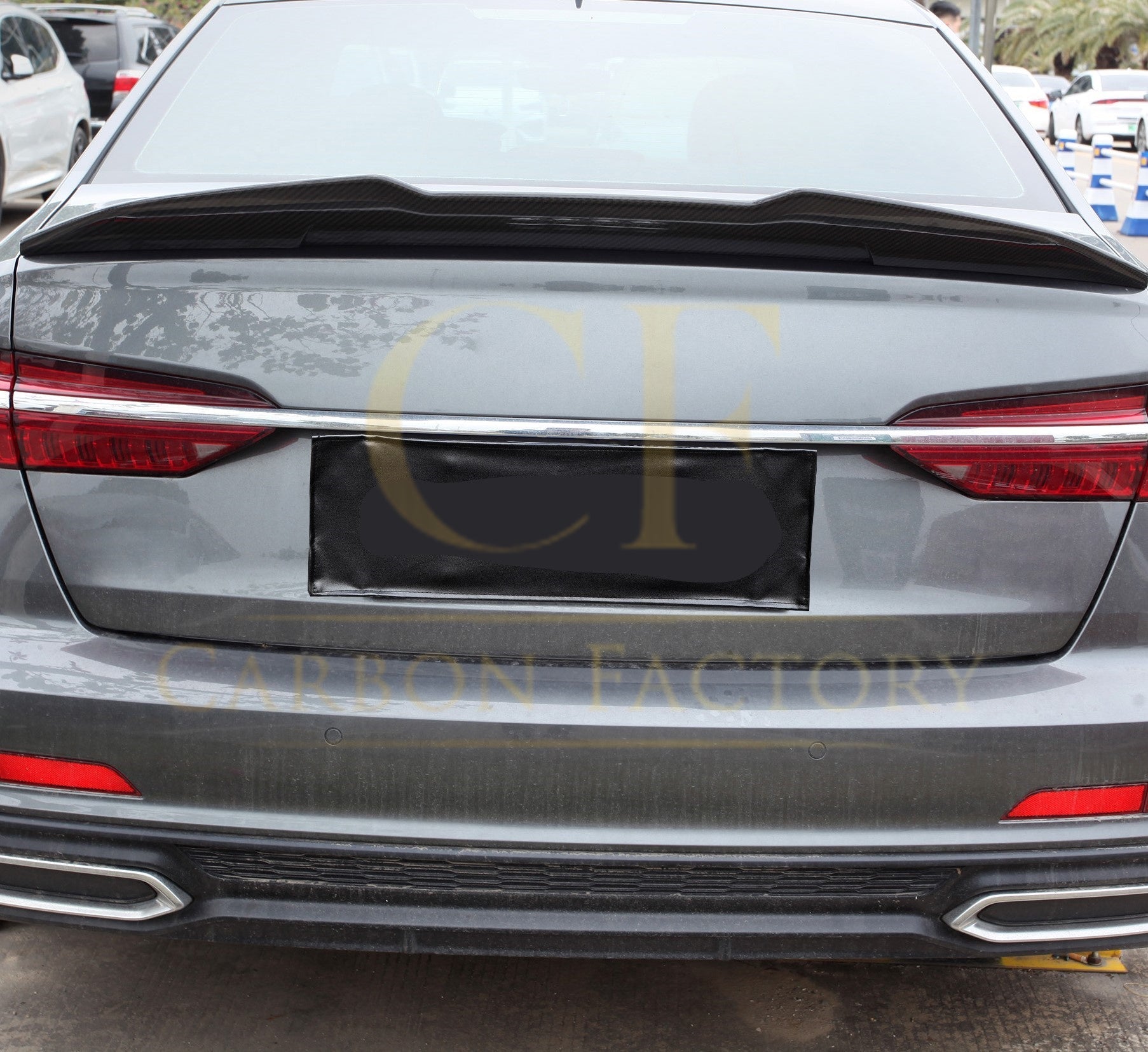 PSM Style Pre-Preg Carbon Fibre Boot Spoiler for Audi C8 A6 S6 19-24-Carbon Factory