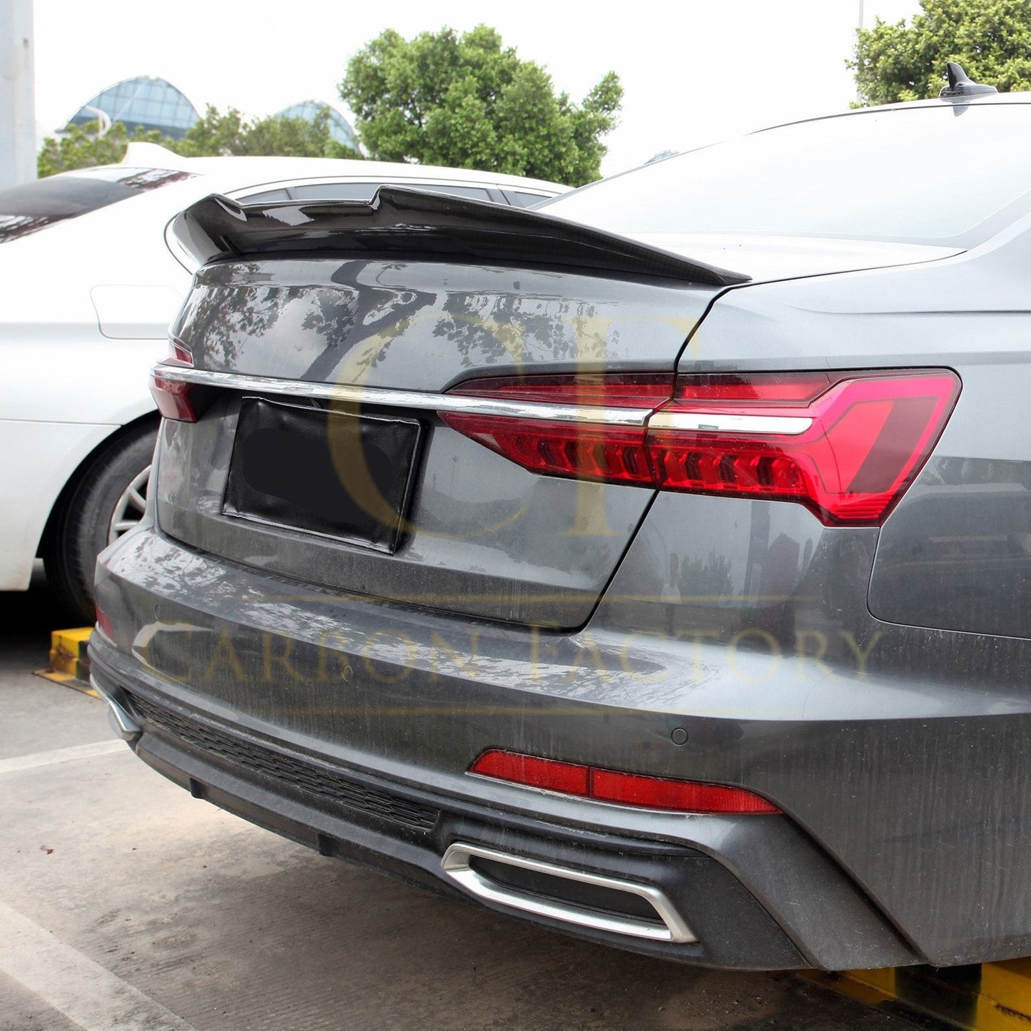PSM Style Pre-Preg Carbon Fibre Boot Spoiler for Audi C8 A6 S6 19-24-Carbon Factory