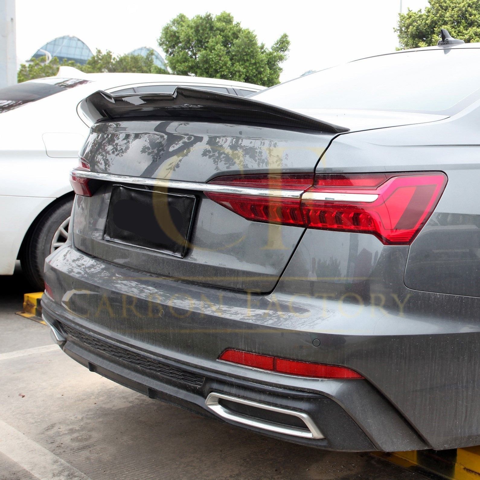 PSM Style Pre-Preg Carbon Fibre Boot Spoiler for Audi C8 A6 S6 19-24-Carbon Factory