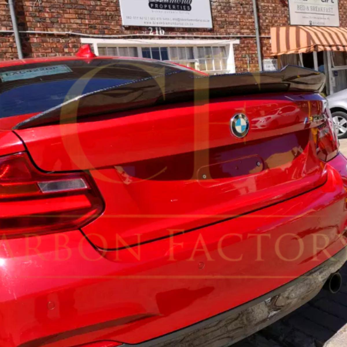 PSM Style Pre-Preg Carbon Fibre Boot Spoiler for BMW 2 Series F22 F87 M2 13-21-Carbon Factory