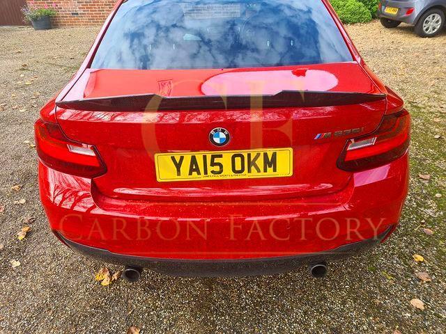 PSM Style Pre-Preg Carbon Fibre Boot Spoiler for BMW 2 Series F22 F87 M2 13-21-Carbon Factory