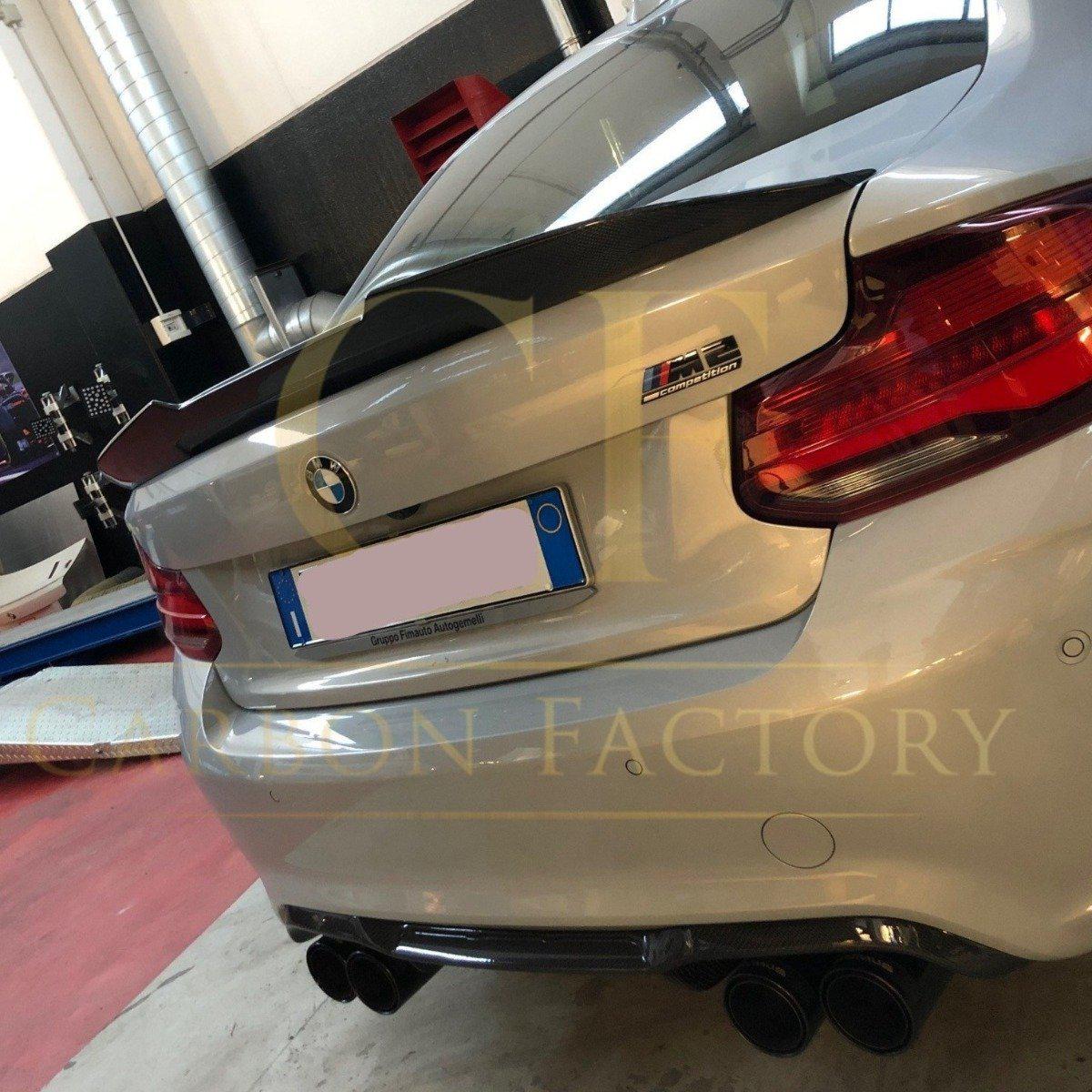 PSM Style Pre-Preg Carbon Fibre Boot Spoiler for BMW 2 Series F22 F87 M2 13-21-Carbon Factory