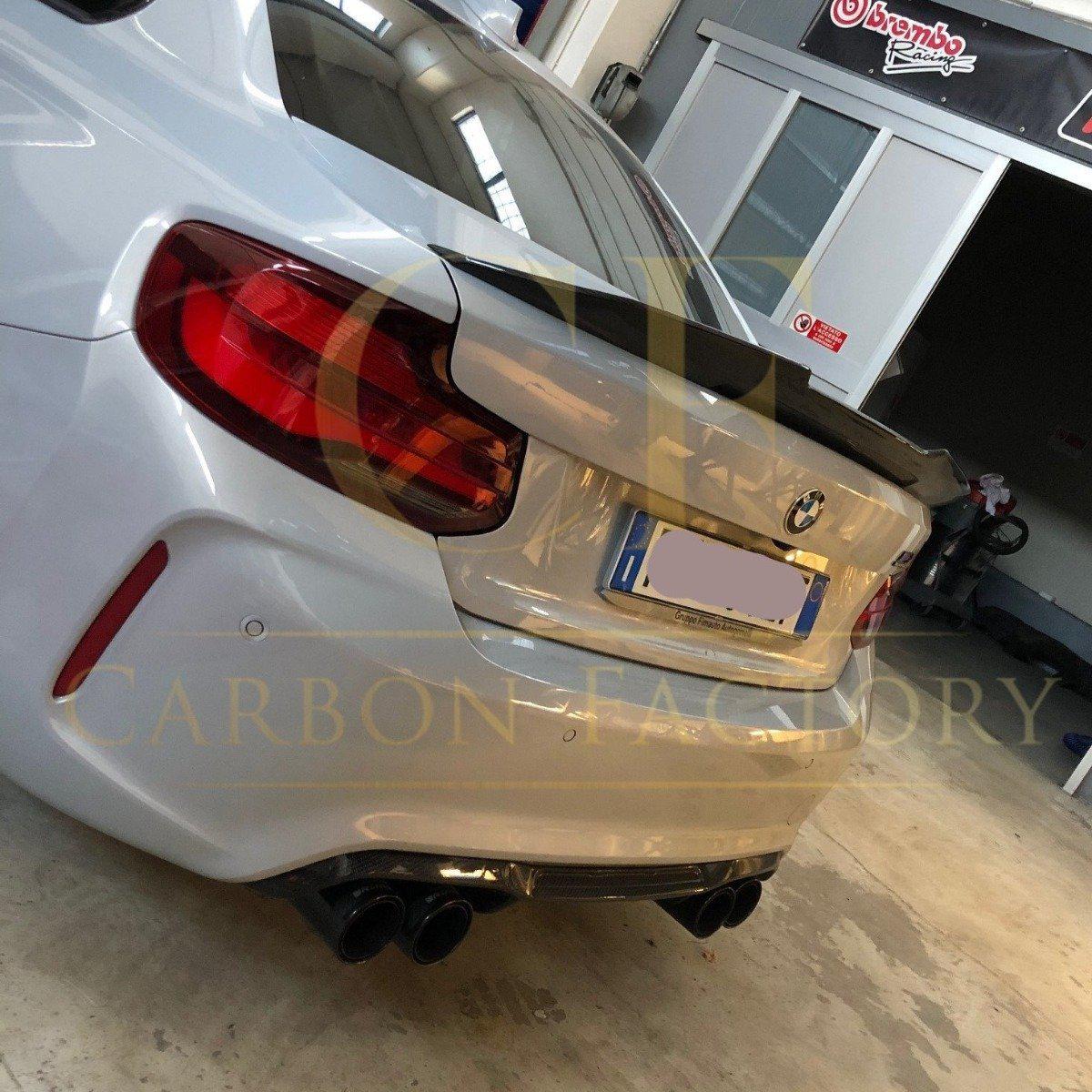 PSM Style Pre-Preg Carbon Fibre Boot Spoiler for BMW 2 Series F22 F87 M2 13-21-Carbon Factory