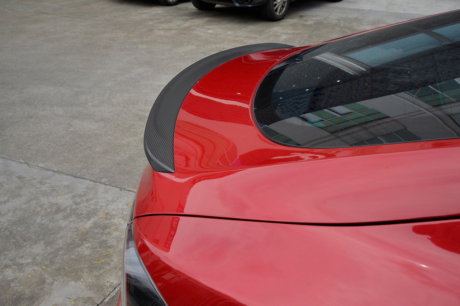 Performance Style Matt Carbon Fibre Boot Spoiler for Tesla Model S 13-Present-Carbon Factory