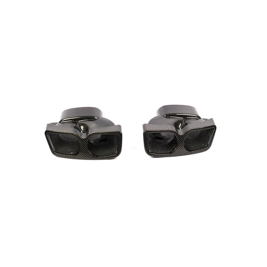 Pre-Preg Carbon Fibre Exhaust Tips for Mercedes W205 C63 C63s 15-18-Carbon Factory