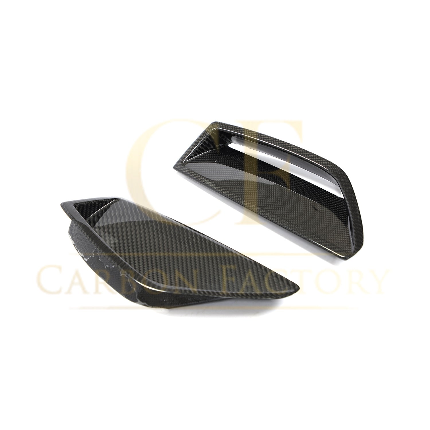 Pre-Preg Carbon Fibre Front Bumper Trims for Audi C8 RS6 19-22-Carbon Factory