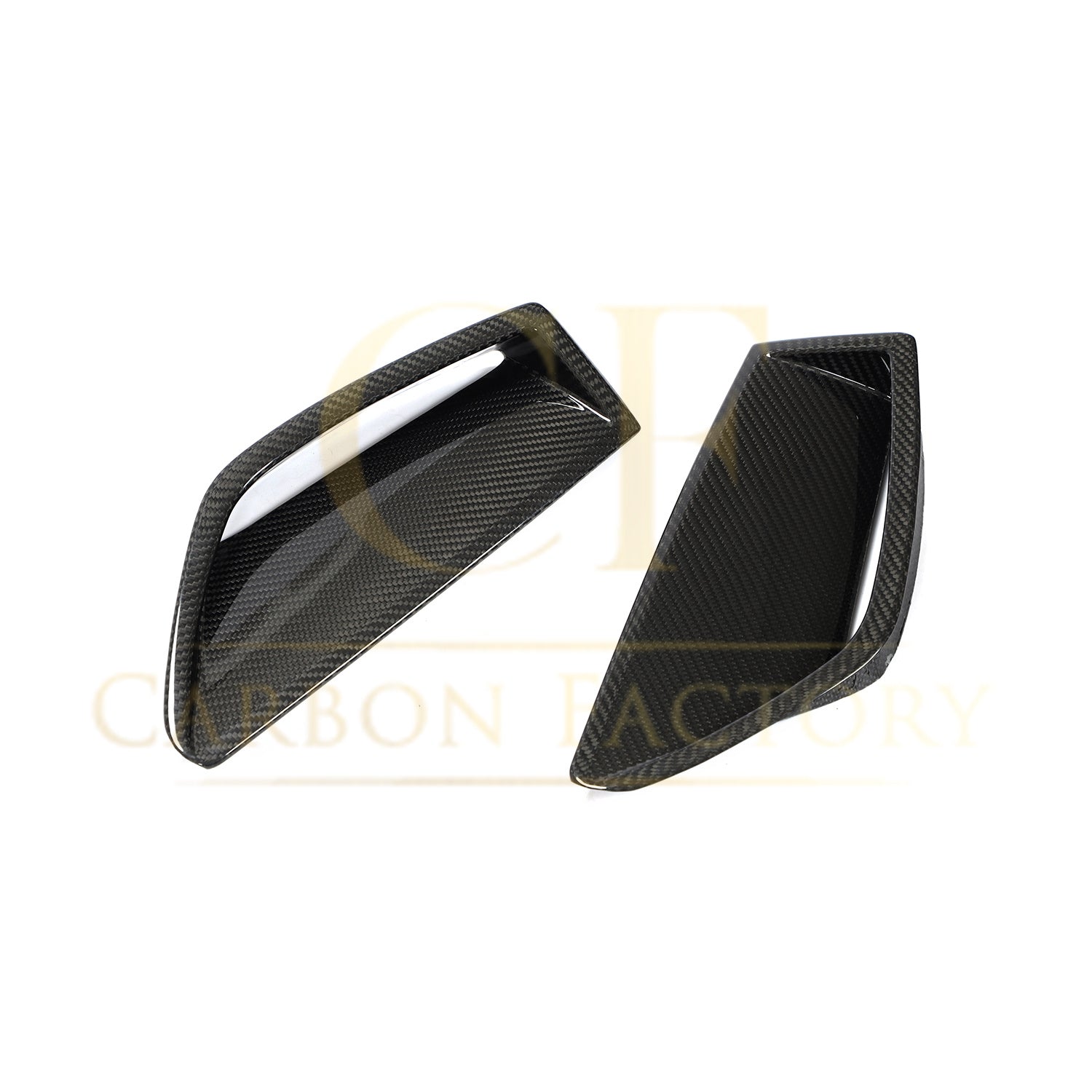 Pre-Preg Carbon Fibre Front Bumper Trims for Audi C8 RS6 19-22-Carbon Factory