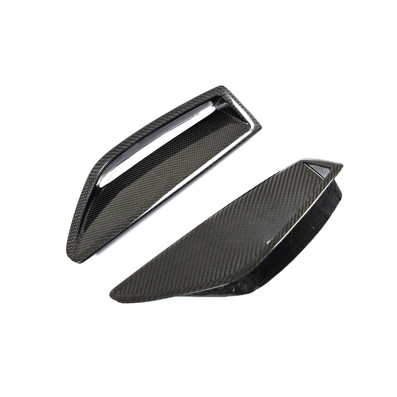 Pre-Preg Carbon Fibre Front Bumper Trims for Audi C8 RS6 19-22-Carbon Factory