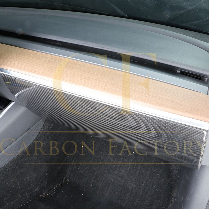 Pre-Preg Carbon Fibre Glove Box Cover for Tesla Model 3 & Model Y 17-23-Carbon Factory