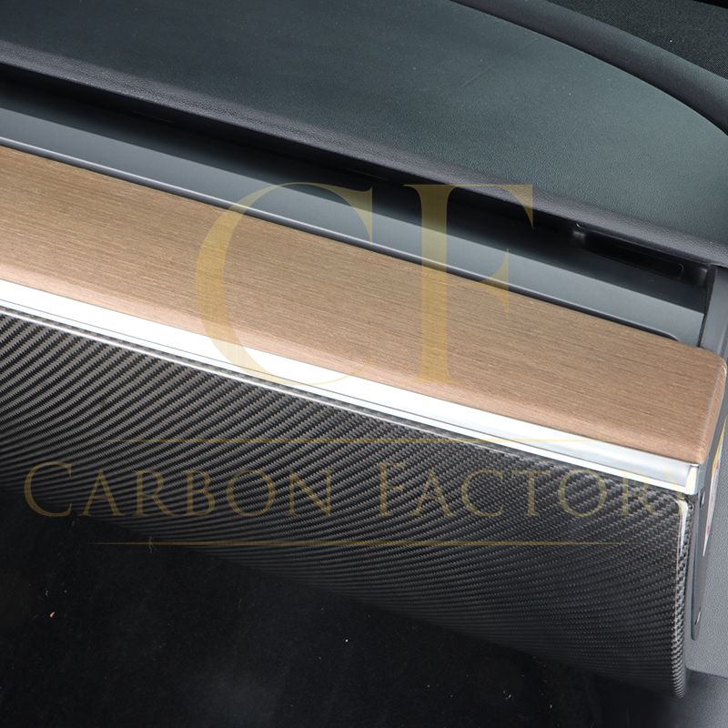 Pre-Preg Carbon Fibre Glove Box Cover for Tesla Model 3 & Model Y 17-23-Carbon Factory