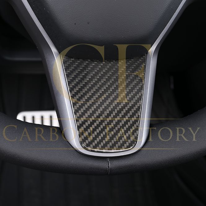 Pre-Preg Carbon Fibre Steering Wheel Trims for Tesla Model 3 & Model Y 17-23-Carbon Factory