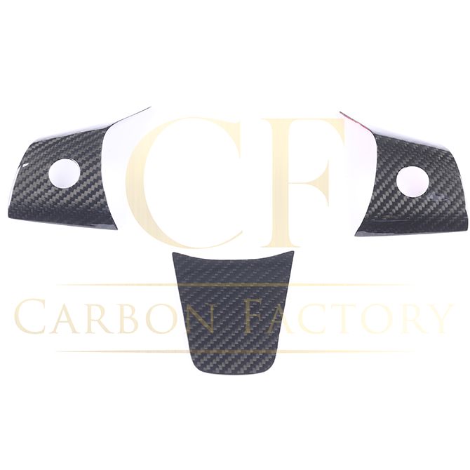Pre-Preg Carbon Fibre Steering Wheel Trims for Tesla Model 3 & Model Y 17-23-Carbon Factory