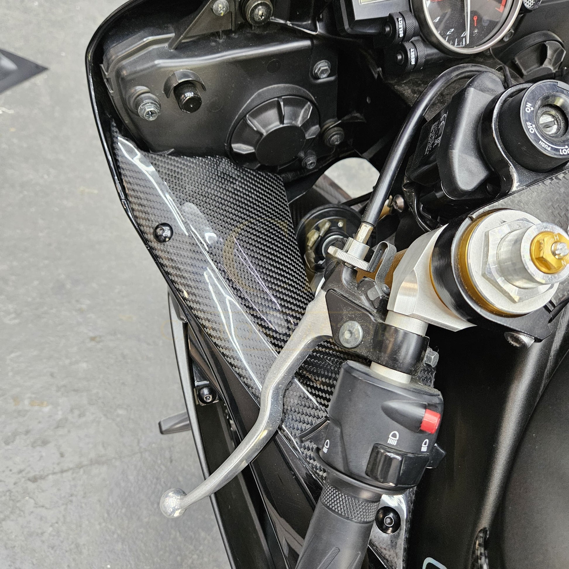 Pre-preg Carbon Fibre Dash Panels for Yamaha R6 2008-2015-Carbon Factory