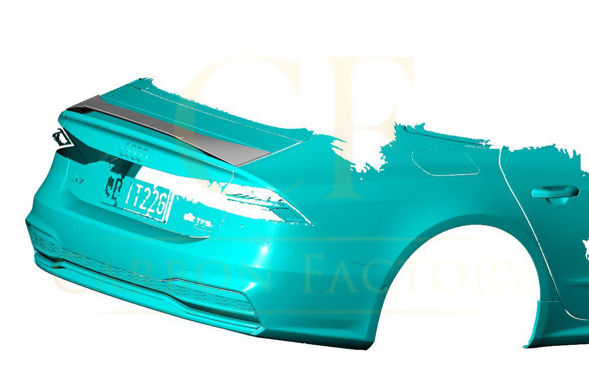 R Style Carbon Fibre Boot Spoiler for Audi 4K A7 S7 RS7 19-22-Carbon Factory